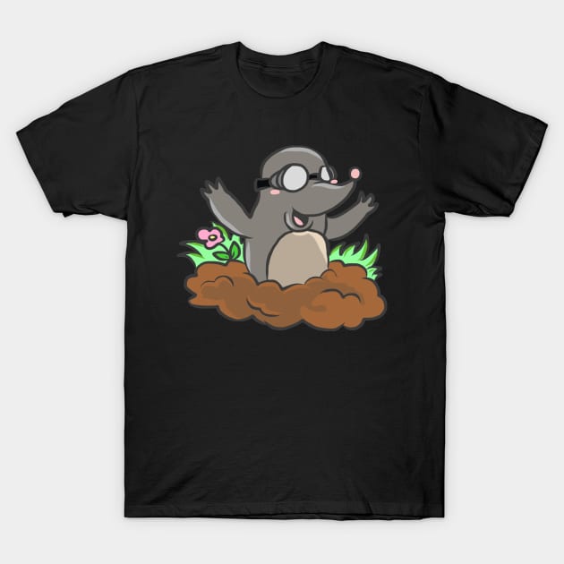 Mole Gardener Animal Funny Garden Gift Cool T-Shirt by KK-Royal